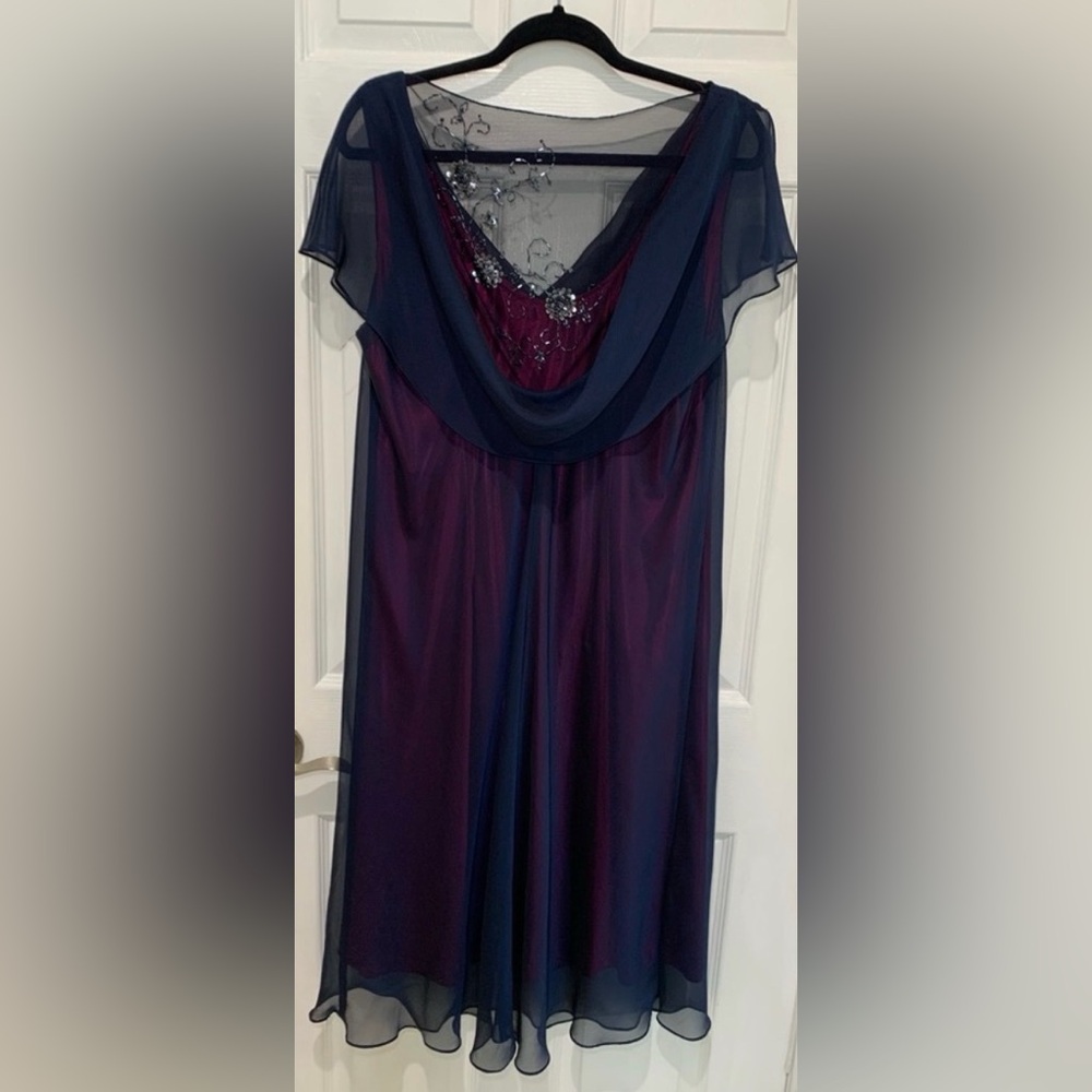 Patra Fuchsia and Navy Dress